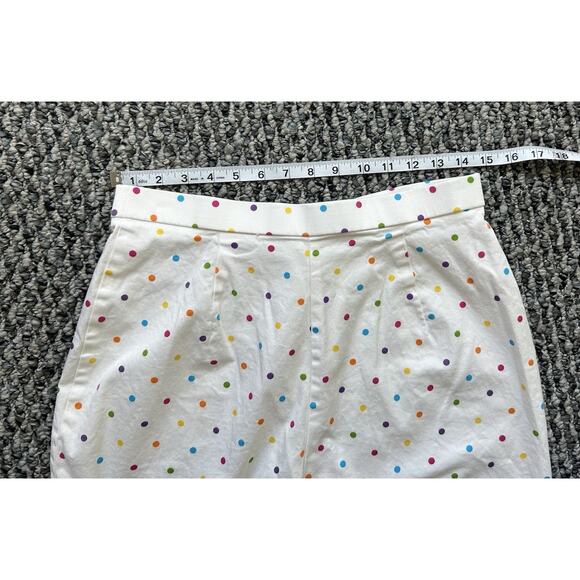 Cropped Pants Women 12 Polka Dots Briggs Pedal Pusher Stretch Beach Resort Coast - Picture 3 of 7